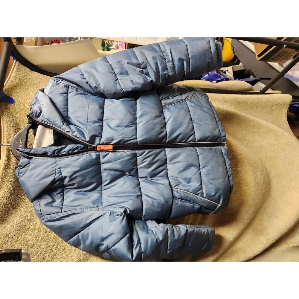 Kids Crew Cuts Blue Puffer Jacket with Hood size 10